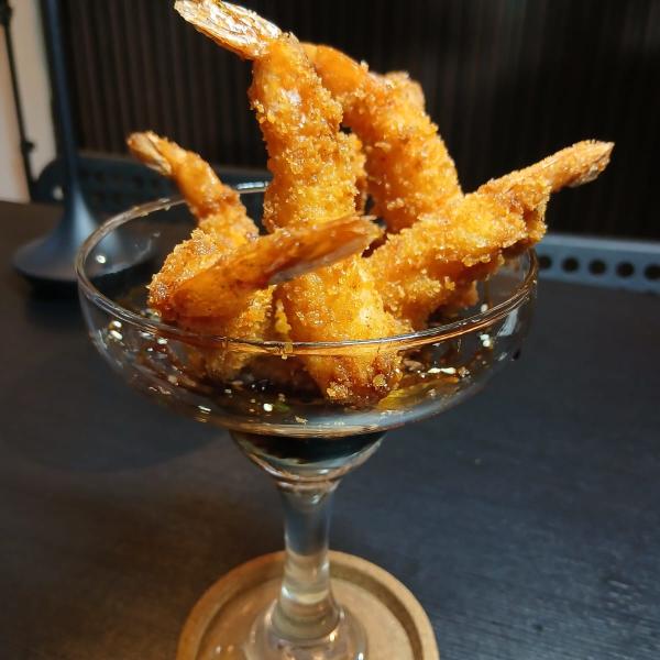 Camarones tempura en Shitorii Sushi